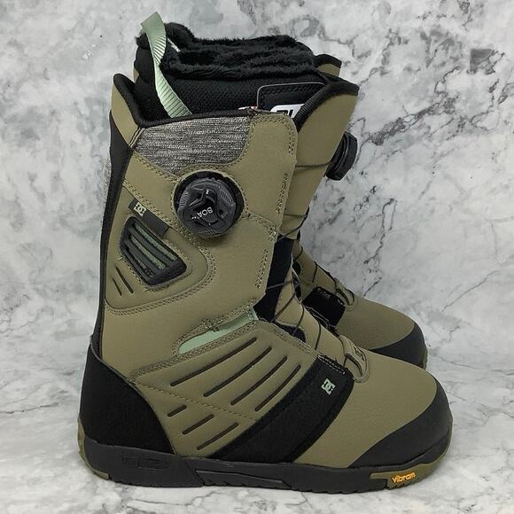 DC Men's Size 7.5 Dark Olive Judge 2024 Double Boa Ski Snowboard Boots L13-1 - Picture 3 of 10